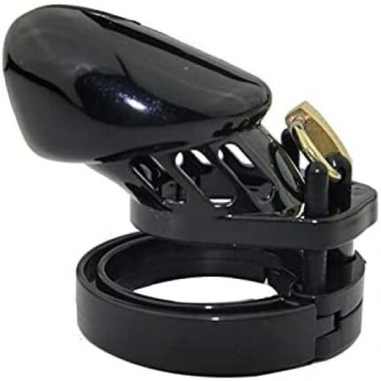 Black Plastic Chastity Cage