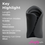 Beat Stroker: Powerful Vibrating Ribbed Male Masturbator with USB Charging - Image 2