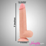 Realistic 7 Inch Dildo with Foreskin - Flesh Coloured 100% Real Skin Feeling - Image 7