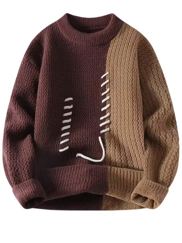 Rococity™ Men’s Classic Solid Knit Pullover — Timeless Warmth, Effortless Style