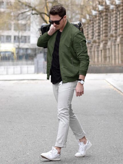 TACVASEN Men's Lightweight Windbreaker Bomber Jacket for Spring Fall Casual Wear