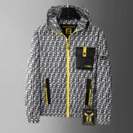 Men's Hooded Streetwear Casual Jacket with Print Autumn Fashion