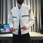 Men's Light Luxury Contrast Color Bomber Jacket – Autumn Style