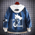 Custom Wukong Anime Denim Hoodie Jacket with Reversible Tapestry