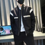 Men's Light Luxury Contrast Color Bomber Jacket – Autumn Style