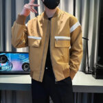 Men's Light Luxury Contrast Color Bomber Jacket – Autumn Style