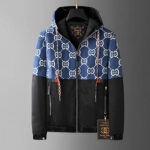 Men's Hooded Casual Autumn Streetwear Jacket with Spandex Blend