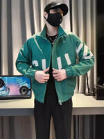 Trendy Brand Autumn Slim-Fit Men’s Bomber Jacket with Crochet Collar