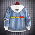 Custom Wukong Anime Denim Hoodie Jacket with Reversible Tapestry