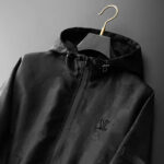 Men's Casual Hooded Streetwear Jacket with Stretch Fabric