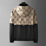 Men's Hooded Casual Autumn Streetwear Jacket with Spandex Blend