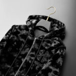 Printed Thick Hooded Velvet Winter Jacket for Men