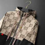 Men's Hooded Casual Autumn Streetwear Jacket with Spandex Blend