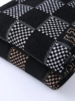 Commisely™ Monochrome Checkered Knit Sweater – Unisex Streetwear Vibe