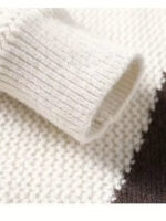 Commisely Color Block Knitted Sweater – Pink & Gray