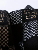 Commisely™ Unisex Monochrome Checkered Knit Sweater – Warm Streetwear Style