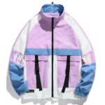 Streetwear Men Hip Hop Jacket Coat Ribbons Jacket