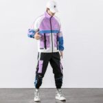 Streetwear Men Hip Hop Jacket Coat Ribbons Jacket